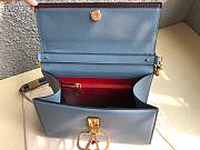 Valentino VSling grainy calfskin handbag in gray 30.5cm - 6