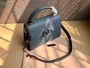 Valentino VSling grainy calfskin handbag in gray 30.5cm - 2