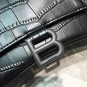 Balenciaga Hourglass small top handle bag all-black crocodile embossed 23cm - 5