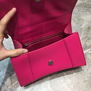 Balenciaga Hourglass small top handle bag in hot pink shiny box calfskin 23cm - 2