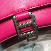 Balenciaga Hourglass small top handle bag in hot pink shiny box calfskin 23cm - 5