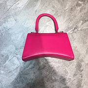 Balenciaga Hourglass small top handle bag in hot pink shiny box calfskin 23cm - 6