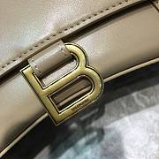 Balenciaga Hourglass small top handle bag in brown shiny box calfskin 23cm - 3