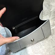 Balenciaga Hourglass small top handle bag all-silver shiny box calfskin 23cm - 6