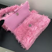 Balenciaga Fluffy hourglass top handle bag in pink 28cm - 5