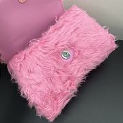 Balenciaga Fluffy hourglass top handle bag in pink 28cm - 4