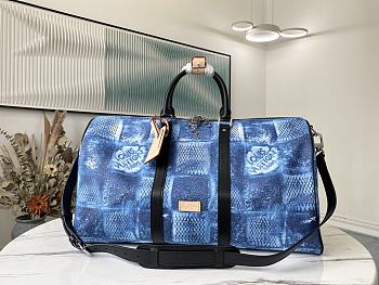 LV Keepall bandoulière 50 damier other in marine N50059 50cm