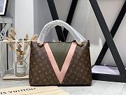 Louis Vuitton V tote MM monogram in green/pink M44798 36cm - 4