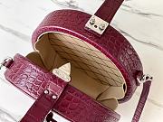 LV Petite boite chapeau crocodilian brillant leather in burgundy N94635 17.5cm - 5