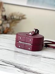 LV Petite boite chapeau crocodilian brillant leather in burgundy N94635 17.5cm - 4