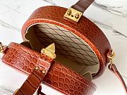 LV Petite boite chapeau crocodilian brillant leather in hazelnut N93598 17.5cm - 5