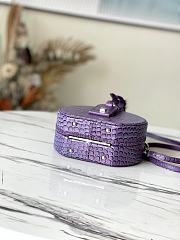 LV Petite boite chapeau crocodilian brillant leather in purple N95555 17.5cm - 3