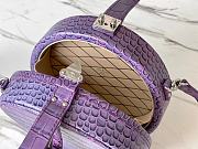 LV Petite boite chapeau crocodilian brillant leather in purple N95555 17.5cm - 2
