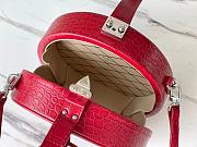LV Petite boite chapeau crocodilian brillant leather in red N95054 17.5cm - 6