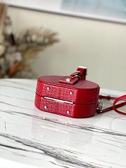 LV Petite boite chapeau crocodilian brillant leather in red N95054 17.5cm - 2