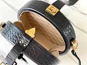 LV Petite boite chapeau crocodilian brillant leather in black N93597 17.5cm - 4