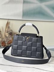 LV Capucines PM damier quilt lambskin in black M59225 31.5cm - 1