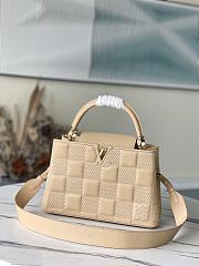 LV Capucines PM damier quilt lambskin in beige M59225 31.5cm - 1