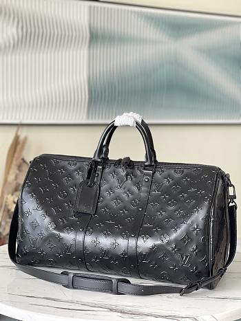 LV Keepall bandoulière 50 other leathers in black M57963 50cm