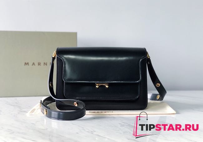 Marni | Trunk bag in black calfskin 25cm - 1