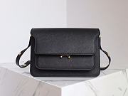 Marni | Trunk bag in black saffiano leather 23cm - 1