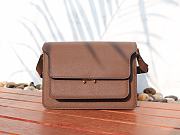 Marni | Trunk bag in brown saffiano leather 23cm - 1