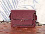 Marni | Trunk bag in red saffiano leather 23cm - 1