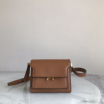 Marni | Trunk bag in brown calfskin 18cm