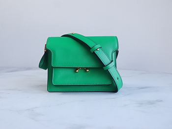 Marni | Trunk bag in green calfskin 18cm