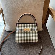 Tory Burch | Lee radziwill petite double bag in leccio/new ivory gingham 19cm - 1