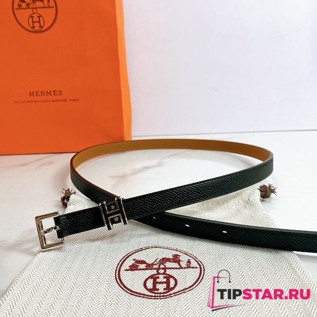 Hermes Pop H belt black 1.5cm - 1