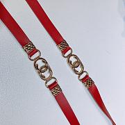 Chanel lambskin belt red 2cm - 3