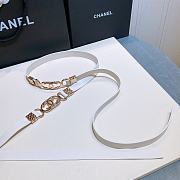 Chanel lambskin belt white 2cm - 3