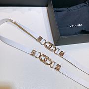 Chanel lambskin belt white 2cm - 6