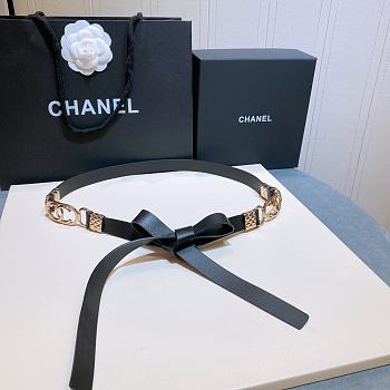 Chanel lambskin belt black 2cm