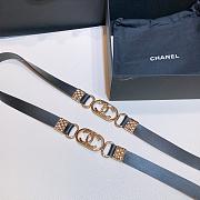 Chanel lambskin belt black 2cm - 5