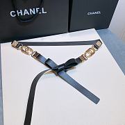 Chanel lambskin belt black 2cm - 2