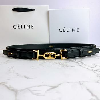 Celine belt in smooth calfskin black 3cm