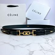 Celine belt in snakeskin black 3cm - 4