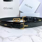 Celine belt in snakeskin black 3cm - 2