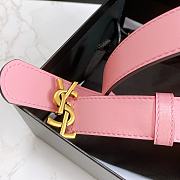 YSL belt in calfskin pink 3cm - 6