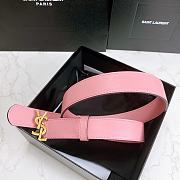 YSL belt in calfskin pink 3cm - 5
