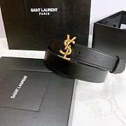 YSL belt in calfskin black 3cm - 1