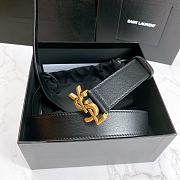 YSL belt in calfskin black 3cm - 3