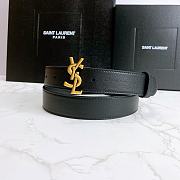 YSL belt in calfskin black 3cm - 5