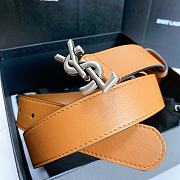 YSL belt in calfskin brown 3cm - 3