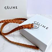 Celine belt cowhide leather brown 2cm - 5
