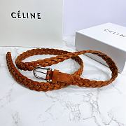 Celine belt cowhide leather brown 2cm - 3