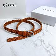 Celine belt cowhide leather brown 2cm - 2