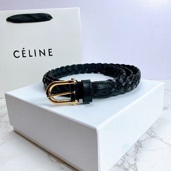 Celine belt cowhide leather black 2cm